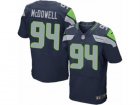 Mens Nike Seattle Seahawks #94 Malik McDowell Elite Steel Blue Team Color NFL Jersey