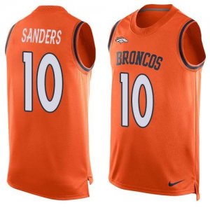 Nike Denver Broncos #10 Emmanuel Sanders Orange Team Color Men Stitched NFL Limited Tank Top Jersey