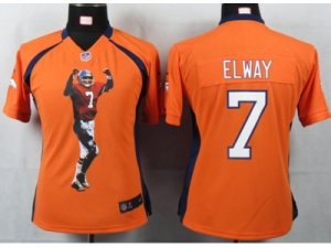 Nike Women denver broncos #7 john elway orange[portrait fashion]jerseys