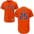Men's Majestic Houston Astros #25 Jose Cruz Jr. Orange Flexbase Authentic Collection MLB Jersey