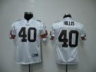 nfl Cleveland Browns #40 Peyton Hillis White[kids]