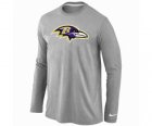 Nike Baltimore Ravens Logo Long Sleeve T-Shirt Grey