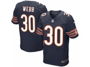 Mens Nike Chicago Bears #30 B.W. Webb Elite Navy Blue Team Color NFL Jersey