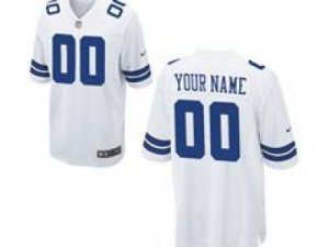 Men\'s Nike Dallas Cowboys Customized Game White Jerseys