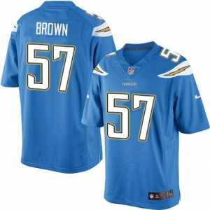 Mens Nike San Diego Chargers #57 Jatavis Brown Limited Electric Blue Alternate NFL Jersey