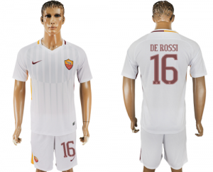 2017-18 Roma 16 DE ROSSI Away Soccer Jersey