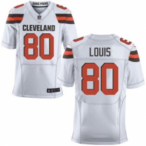 Mens Nike Cleveland Browns #80 Ricardo Louis Elite White NFL Jersey