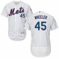 Men's Majestic New York Mets #45 Zack Wheeler White Flexbase Authentic Collection MLB Jersey