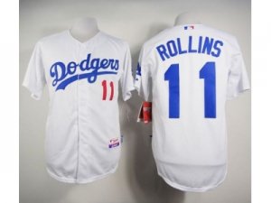 MLB Los Angeles Dodgers #11 Jimmy Rollins White Cool Base jerseys