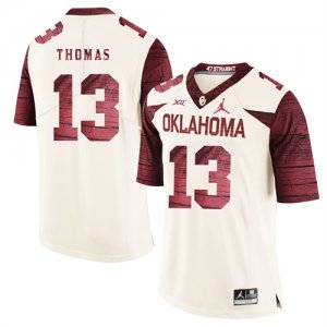 Oklahoma Sooners #13 Ahmad Thomas White 47 Game Winning Streak College Football Jersey