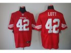 Nike NFL San Francisco 49ers #42 Ronnie Lott Red Jerseys(Elite)