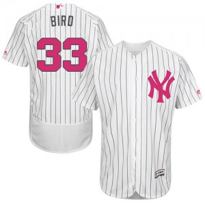 Men\'s Majestic New York Yankees #33 Greg Bird Authentic White 2016 Mother\'s Day Fashion Flex Base MLB Jersey