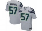 Mens Nike Seattle Seahawks #57 Michael Wilhoite Elite Grey Alternate NFL Jersey