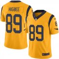 Nike Rams #89 Tyler Higbee Gold Color Rush Limited Jersey