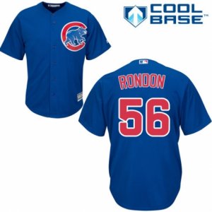 Men\'s Majestic Chicago Cubs #56 Hector Rondon Replica Royal Blue Alternate Cool Base MLB Jersey