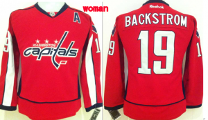 NHL Women Washington Capitals #19 Nicklas Red Stitched Jerseys