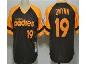 MLB San Diego Padres #19 Tony Gwynn Brown Jerseys(1984 Throwback)