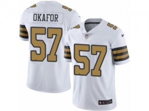 Mens Nike New Orleans Saints #57 Alex Okafor Limited White Rush NFL Jersey