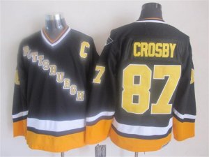 NHL Pittsburgh Penguins #87 Sidney Crosby black-yellow jerseys