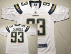 nfl San Diego Chargers #93 Castillo white