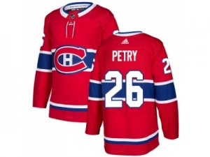 Men Adidas Montreal Canadiens #26 Jeff Petry Red Home Authentic Stitched NHL Jersey