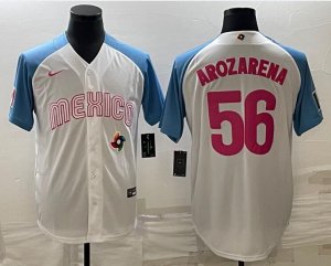 Mexico 56 Randy Arozarena White Nike 2023 World Baseball Classic Jersey