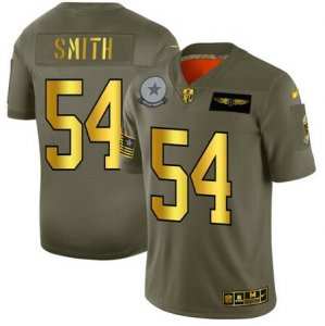 Nike Cowboys #54 Jaylon Smith 2019 Olive Gold Salute To Service Limited Jersey