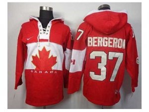 nhl jerseys team canada #37 bergeron red[2014 winter olympics][pullover hooded sweatshirt]