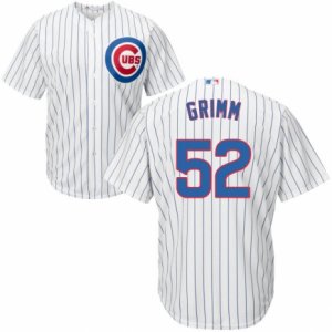 Men\'s Majestic Chicago Cubs #52 Justin Grimm Replica White Home Cool Base MLB Jersey