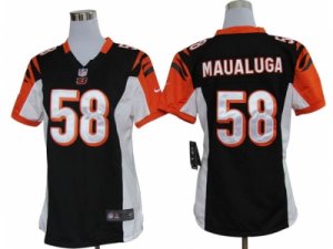 Nike women nfl Cincinnati Bengals #58 Rey Maualuga Black