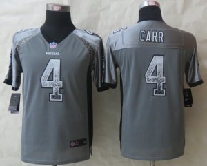 Youth 2014 New Nike Okaland Raiders #4 Carr grey Jerseys(Drift Fashion)