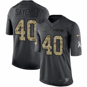 Men\'s Nike Chicago Bears #40 Gale Sayers Limited Black 2016 Salute to Service NFL Jersey