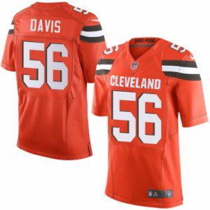 Mens Nike Cleveland Browns #56 DeMario Davis Limited Orange Alternate NFL Jersey