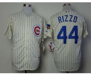 mlb jerseys chicago cubs #44 rizzo cream[blue strip][1969 m&n]