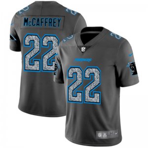 Nike Panthers #22 Christian McCaffrey Gray Camo Vapor Untouchable Limited Jersey