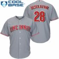 Mens Majestic Cincinnati Reds #28 Anthony DeSclafani Replica Grey Road Cool Base MLB Jersey