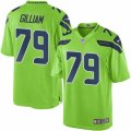 Youth Nike Seattle Seahawks #79 Garry Gilliam Limited Green Rush NFL Jersey
