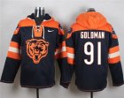 Nike Chicago Bears #91 Eddie Goldman Navy Blue Player Pullover Hoodie