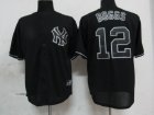 mlb new york yankees #12 ransom black fashion