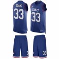 Mens Nike New York Giants #33 Andrew Adams Limited Royal Blue Tank Top Suit NFL Jersey