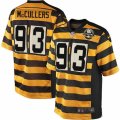 Mens Nike Pittsburgh Steelers #93 Dan McCullers Elite Yellow Black Alternate 80TH Anniversary Throwback NFL Jersey