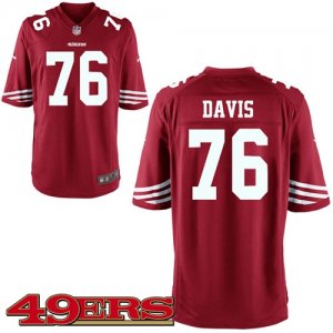 Mens San Francisco 49ers #76 Anthony Davis Scarlet Game Jersey - å‰¯æœ¬ - å‰¯æœ¬