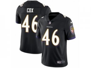 Mens Nike Baltimore Ravens #46 Morgan Cox Vapor Untouchable Limited Black Alternate NFL Jersey