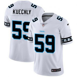 Nike Panthers #59 Luke Kuechly White Team Logos Fashion Vapor Limited Jersey