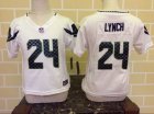 Kids Nike Seattle Seahawks #24 lynch white Jerseys