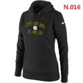 Women NEW Pittsburgh Steelers Heart & Soul Pullover Hoodie Black