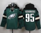 Nike Philadelphia Eagles #95 Mychal Kendricks Green Player Pullover Hoodie