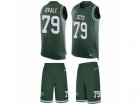 Mens Nike New York Jets #79 Brent Qvale Limited Green Tank Top Suit NFL Jersey