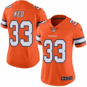 Women\'s Nike Denver Broncos #33 Shiloh Keo Limited Orange Rush NFL Jersey