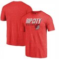 Portland Trail Blazers Fanatics Branded Red Rip City Hometown Collection Tri-Blend T-Shirt